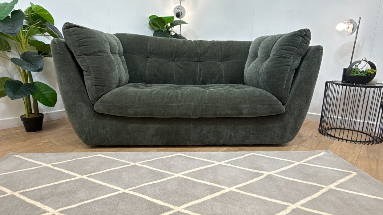 Sofology The Cocoon Fabric 2 Seater in Relaxed Chenille Pine