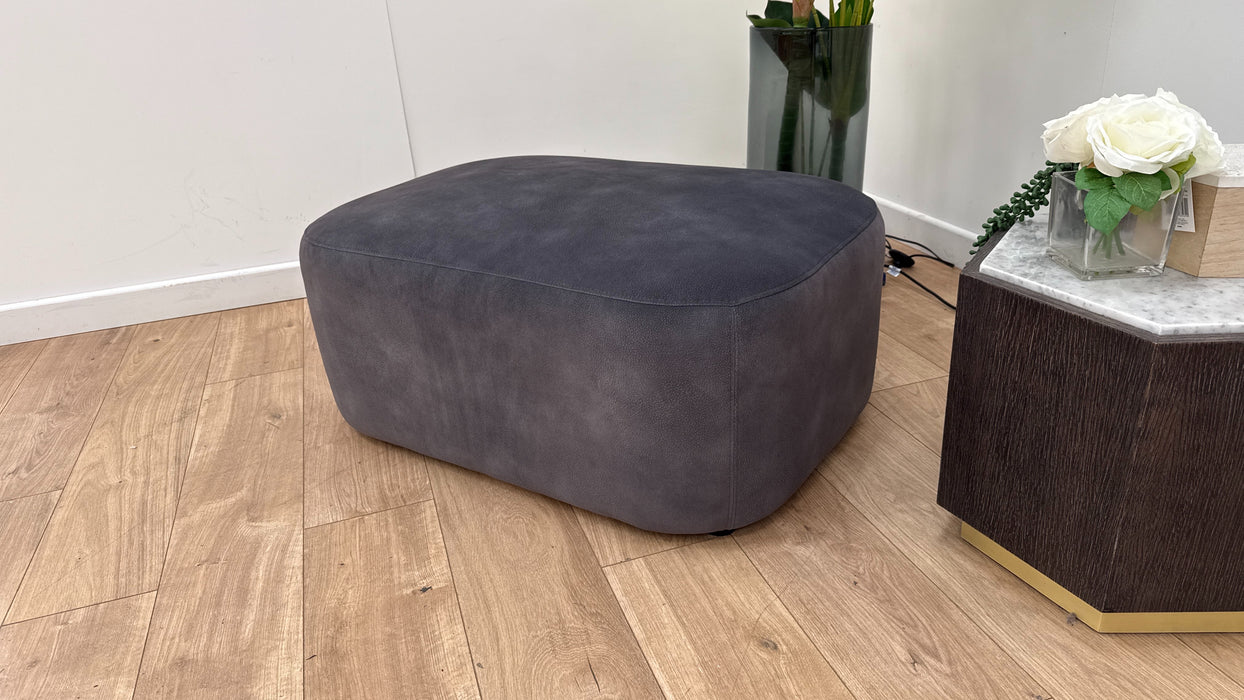 Sofology Metropolitan Fabric Footstool in Lifestyle Mottled Charcoal