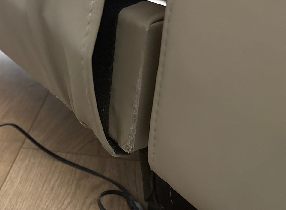 Sofology The Viento Leather 2 Seater Console Power Recliner/Headrest Heated Seat Lumbar in Trusty Super Matt Putty