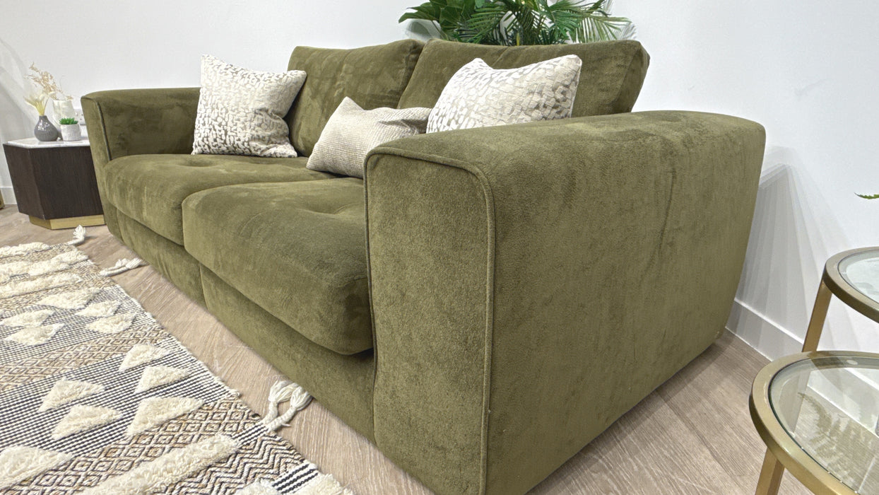 Sofology Ascot Fabric 4 Seater Split Single Seats in Soft Sherpa Olive Mix