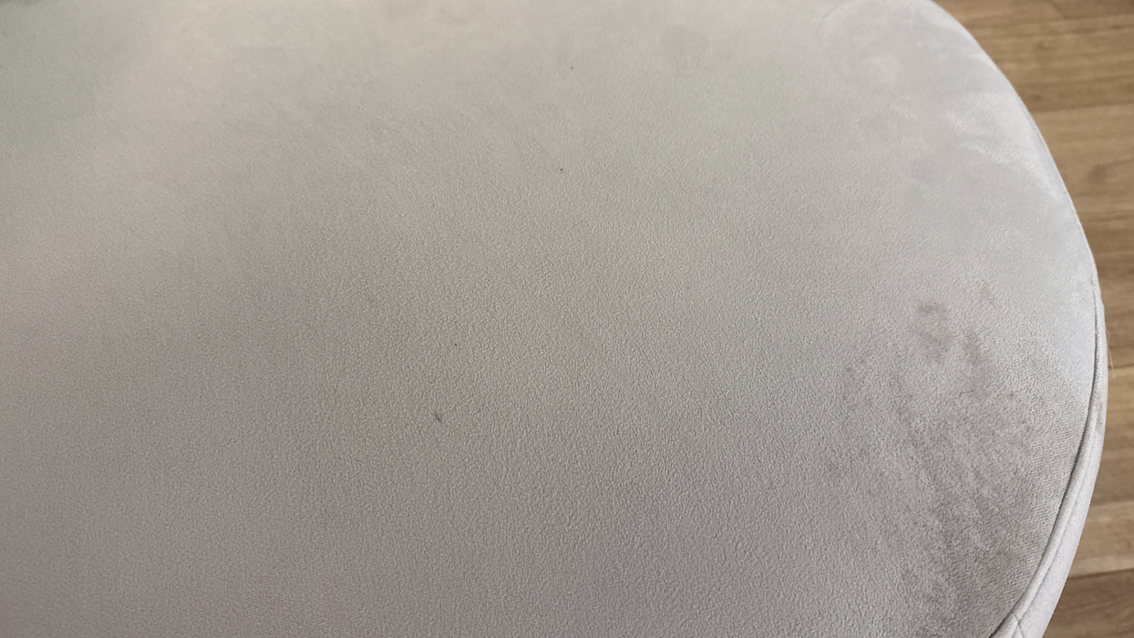 Sofology The Fitzrovia Fabric Designer Footstool in Matt Velvet Stone Without Trim