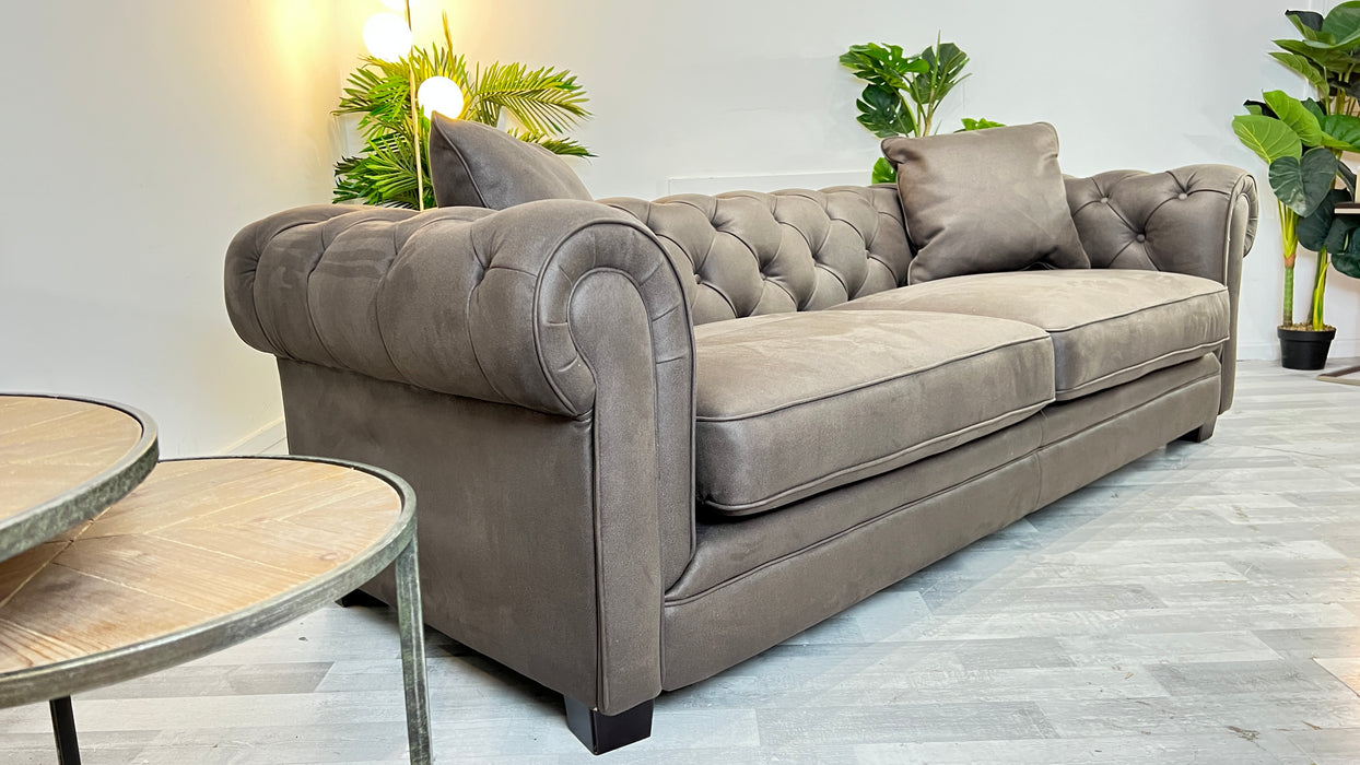 Oxford 3 Seater - Fabric Sofa -Altara Cappuccino