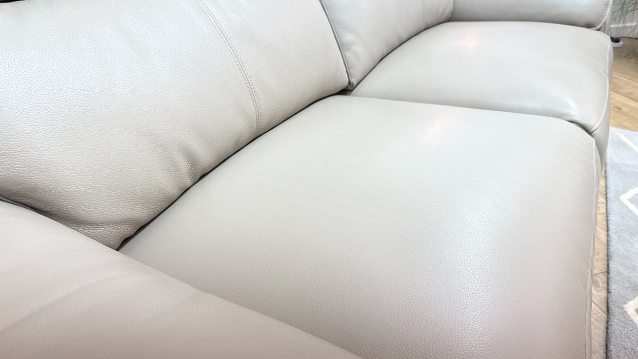 Sofology Arlo Leather 2.5 Seater Power Recliner in Trusty Embossed Stone