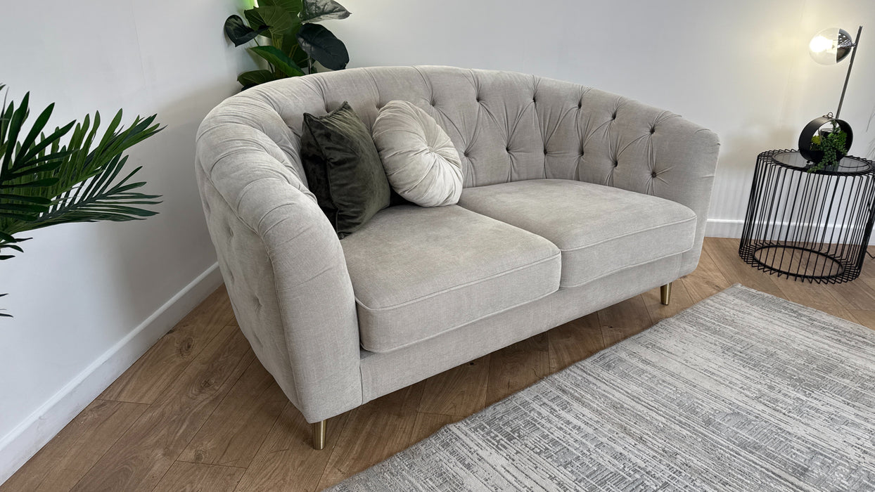 Sofology The Gatsby Fabric 2 Seater in Soft Chenille Linen Mix