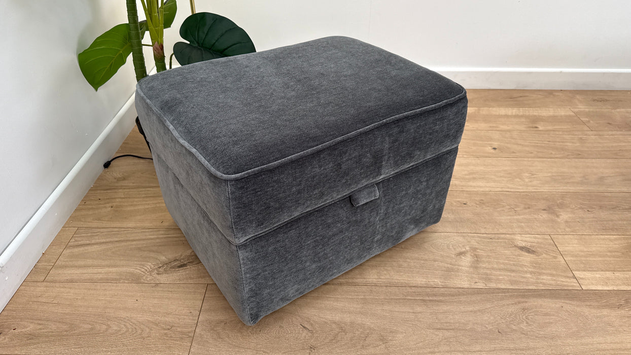 Sofology Brixton Storage Footstool in Soft Chenille Slate
