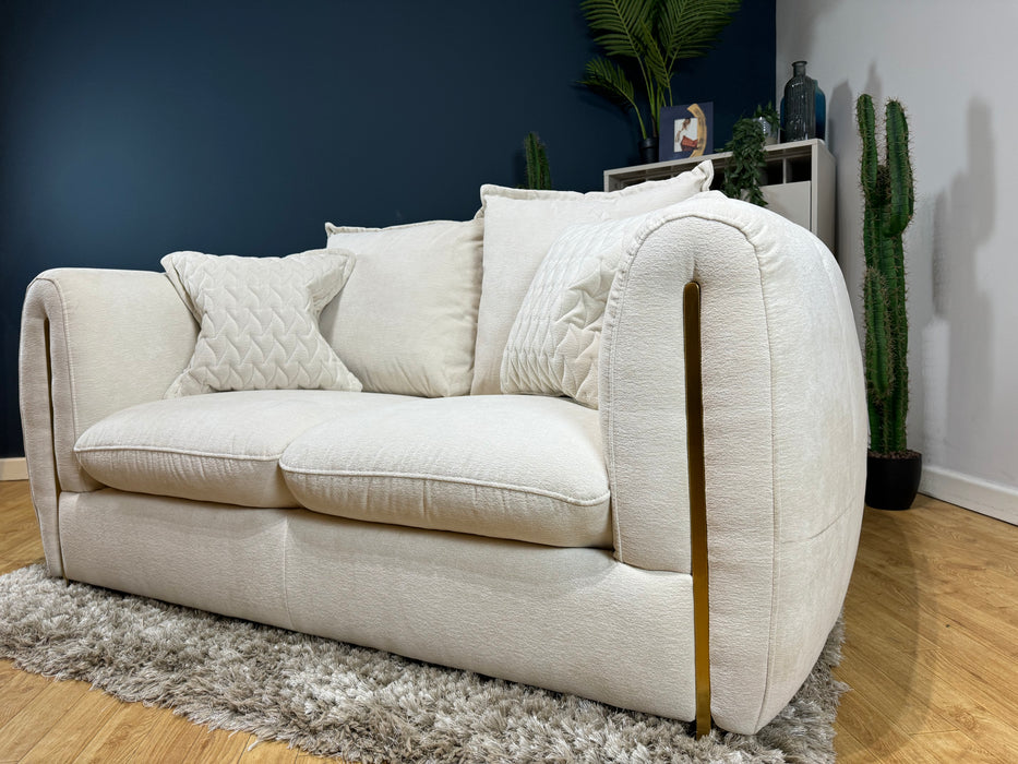 Empress Fabric 2 Seater - Texture Chenille Oyster - ( WA2 )