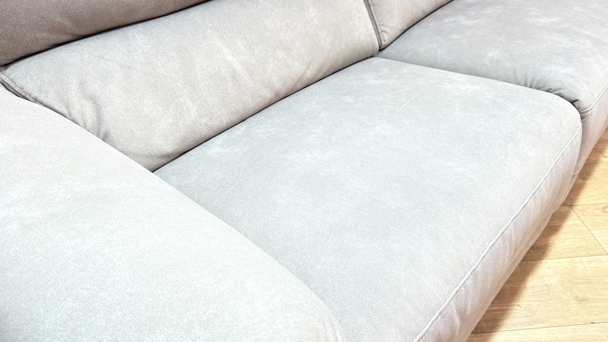 Sofology Hugo Fabric 2.5 Seater Power Recliner/Headrest in Lifestyle Flecked Stone