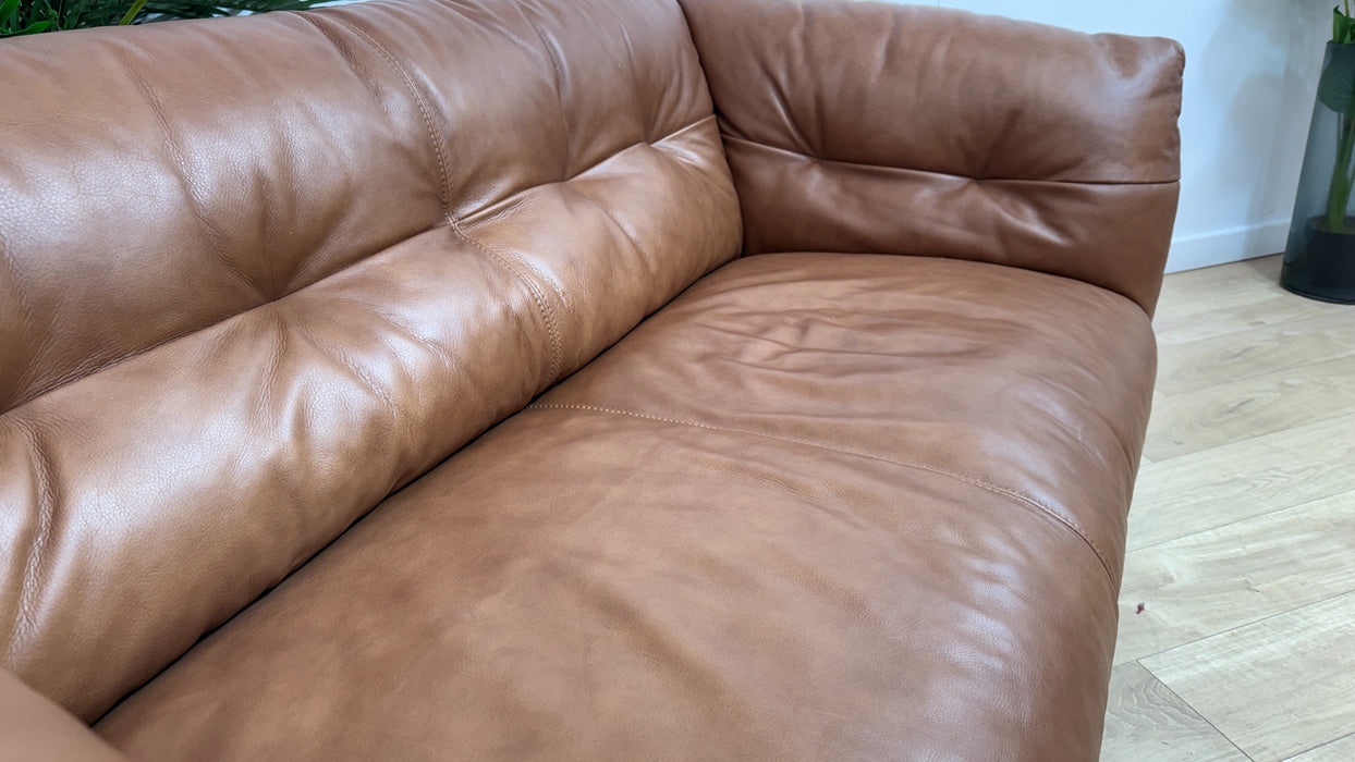 Sofology Hygge Leather 2 Seater in Relaxed Soft Tan