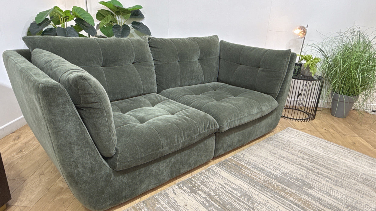 Sofology The Cacoon 3 Seater Fabric Sofa in Relaxed Chenille Pine