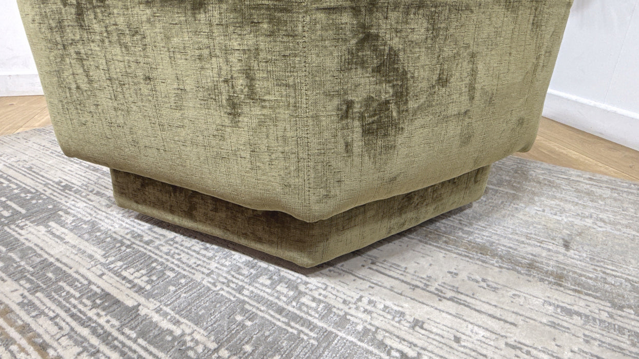 Sofology Regency Designer Footstool in  Luxe Chenille Olive All Over