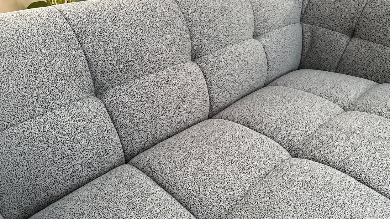 Sofology The Lunar Fabric 2 Seater in Woven Boucle Ocean