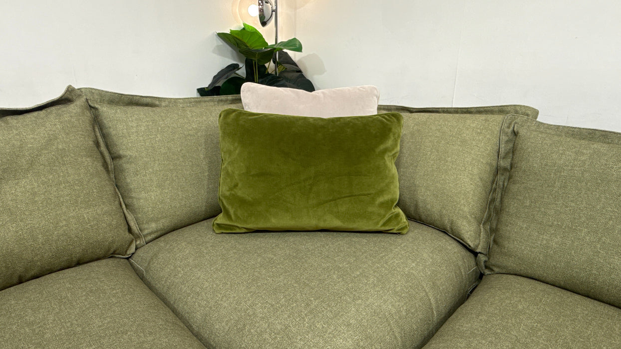 Sofology Gaia Fabric 3 Corner 1.5 Terminal in Buckingham Olive Mix