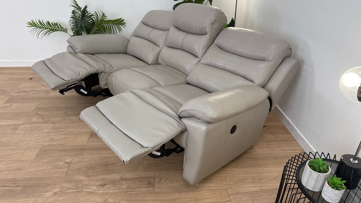 Navona 3 Seater Leather Power a recliner Sofa