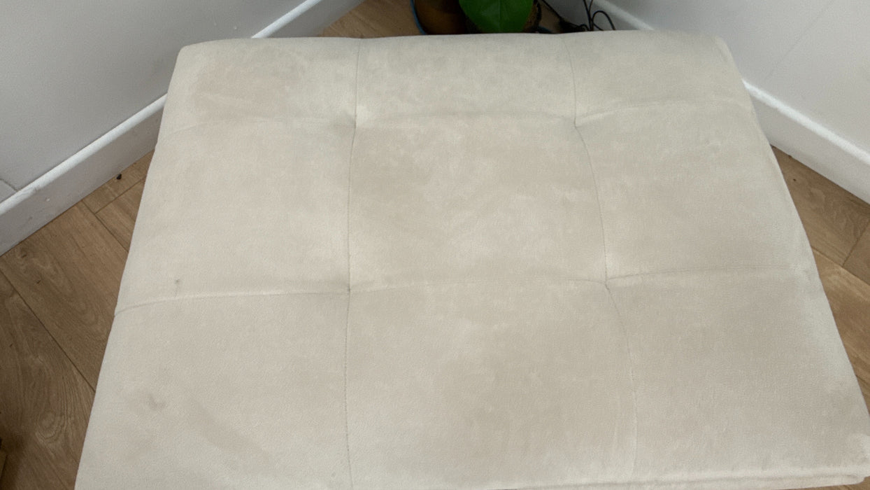 Sofology The Ascot Fabric Storage Footstool in Soft Sherpa Natural