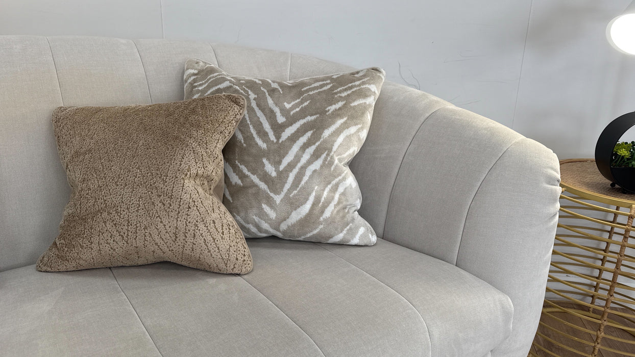 Sofology The Opulent 4 Seater Fabric Sofa in Manolo Ecru Luxe Mix