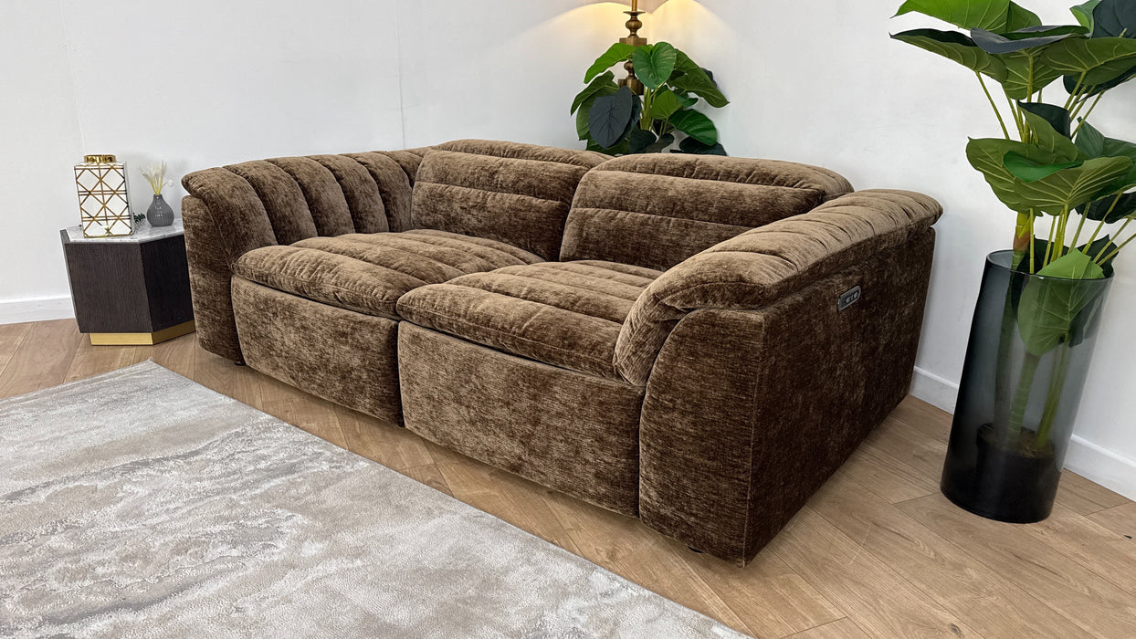 Sofology 2 Seater Power Recliner/Headrest in Carson Fabric