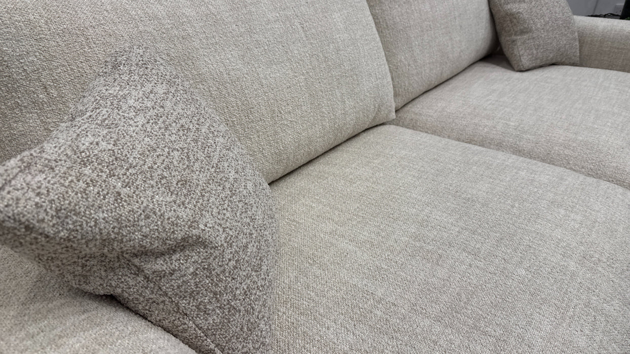 Sofology Amalfi Fabric 4 Seater Split in Micro Flecked Boucle Natural Mix