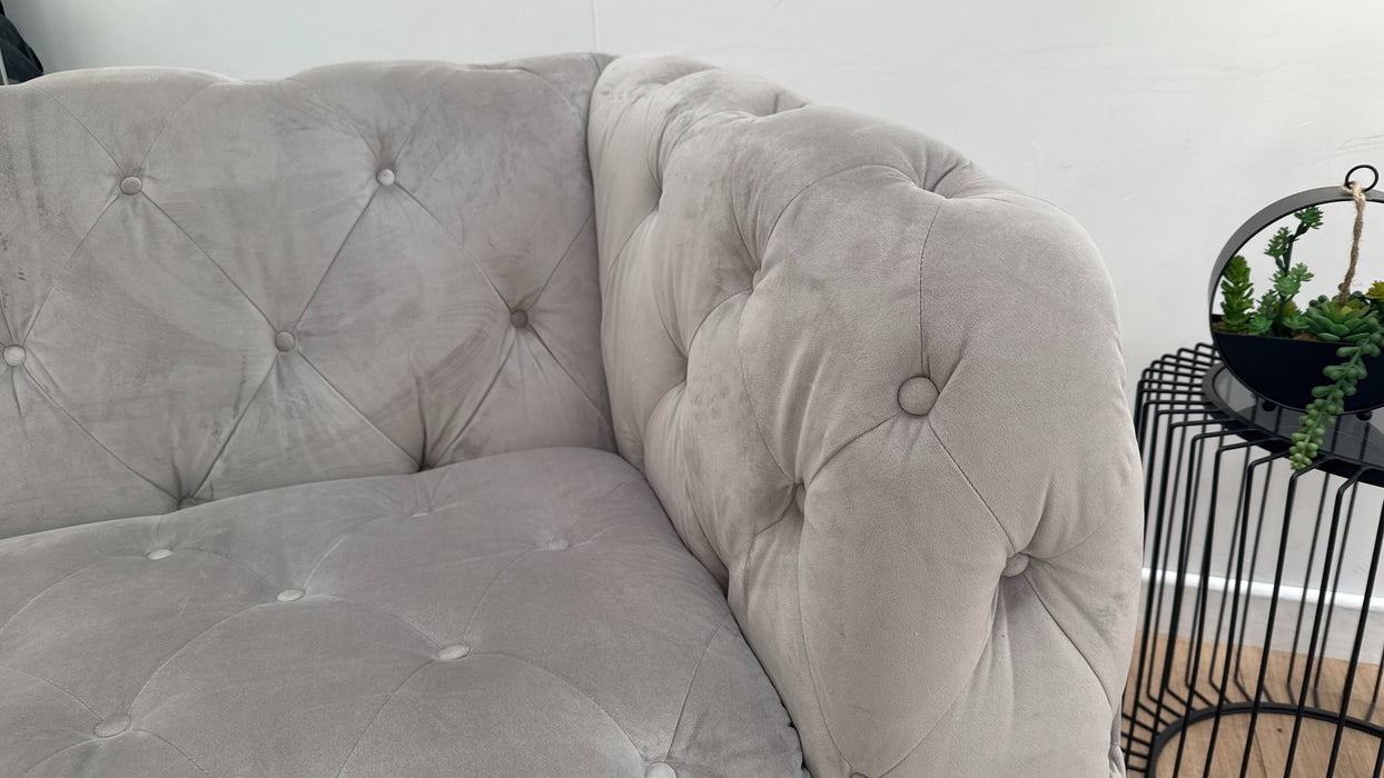 Sofology The Alchemist 2 Seater Fabric Sofa in Plush Silver