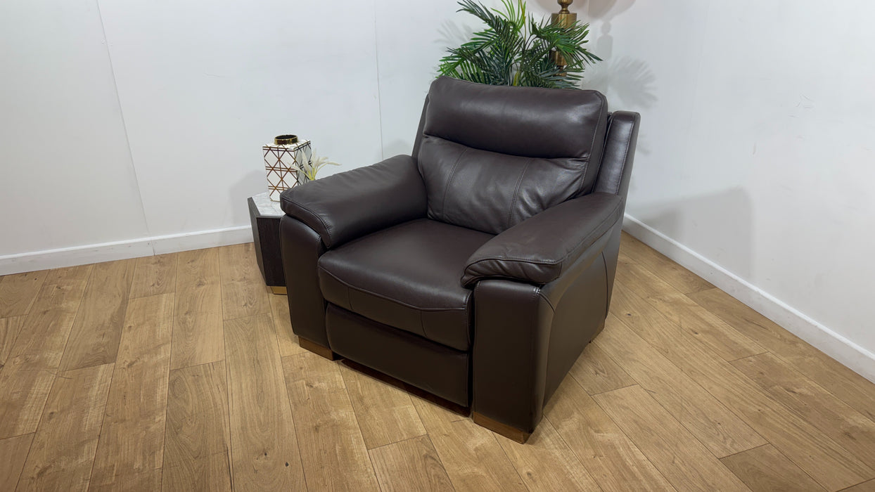 DFS Premiere Leather Chair in Brown