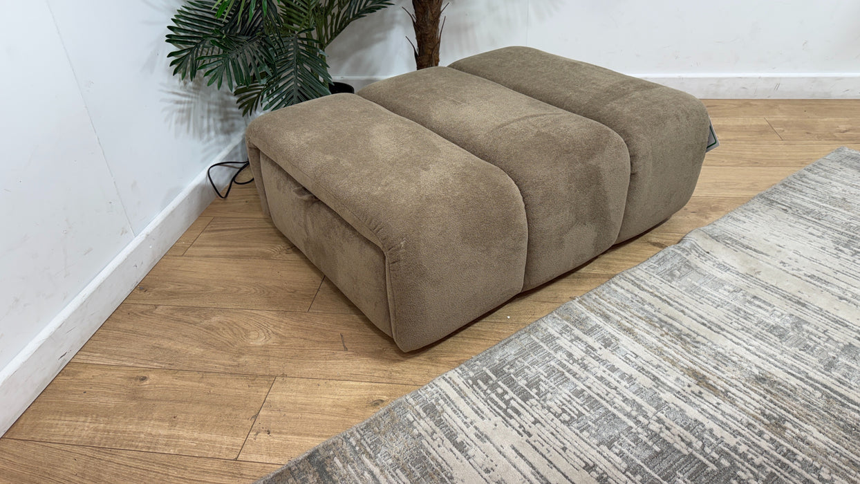 Sofology Waldorf Fabric Storage Footstool in Soft Sherpa Latte