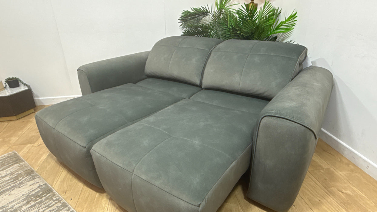 Sofology Riviera Fabric 2 Seater Motion Chaise in Lifestyle Flecked Mineral Green