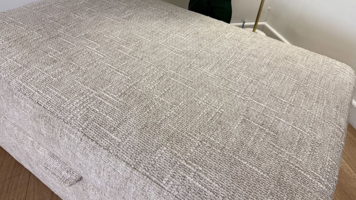 Sofology The Cove Footstool in Artisan Chenille Ecru All Over