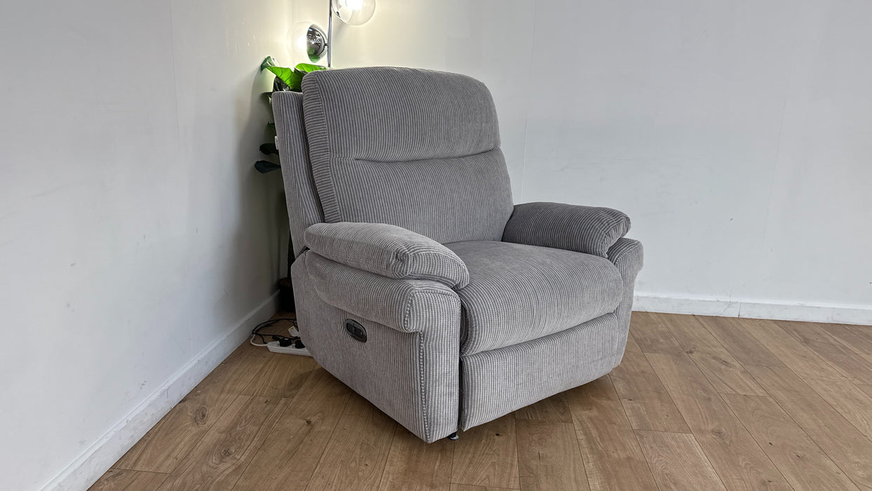 DFS The Tamla Fabric Reclining Chair in Silver