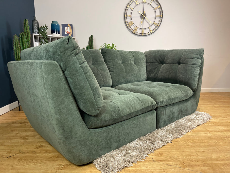 The Cocoon 3 Seater Relaxed Chenille Pine Fabric (WA2)