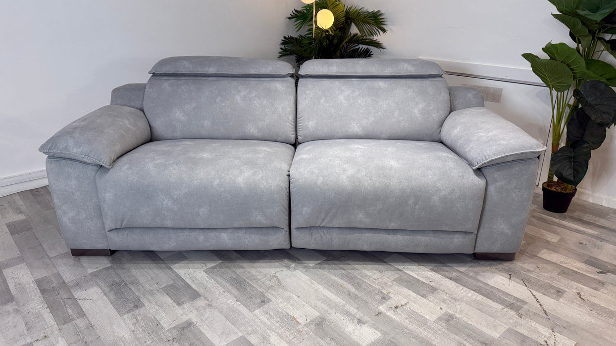 Benz 3 Seater - Lifestyle Flecked Fabric Silver