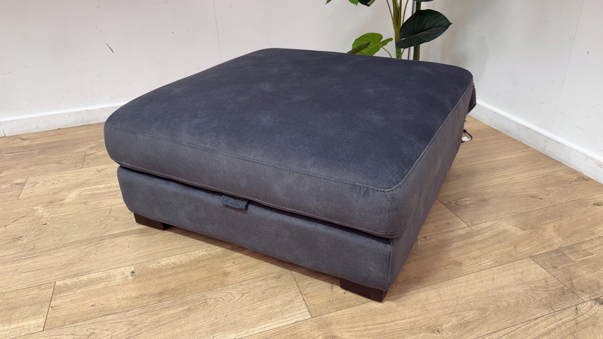 Sofology Portland Fabric Storage Footstool in Lifestyle Flecked Charcoal