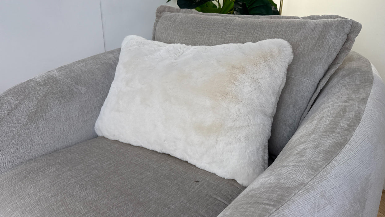Sofology The Portobello Fabric Chair Sprung Seats in Luxury Chenille Mist
