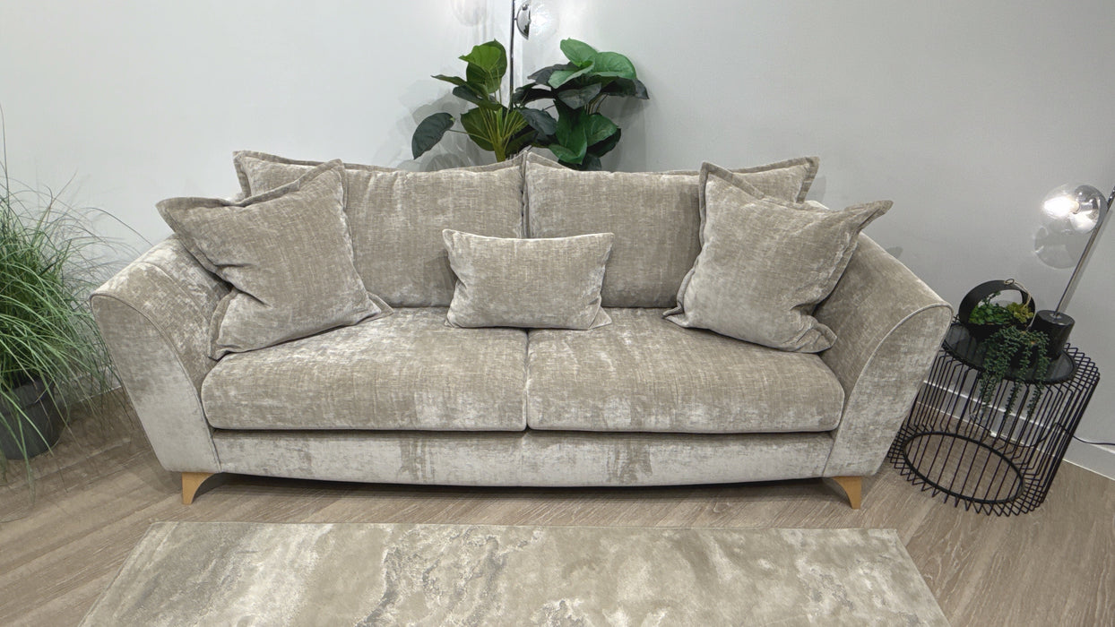 Sofology Luella Fabric 4 Seater in Luxe Chenille Stone
