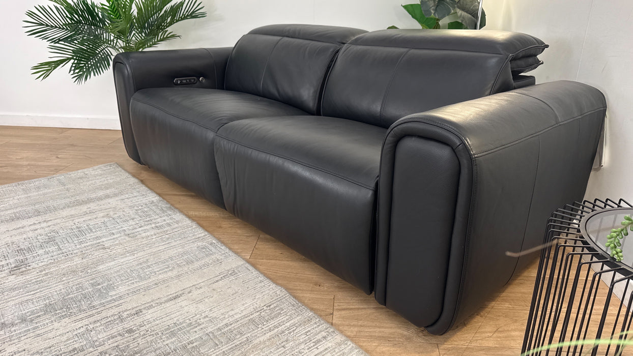 Premiere 2.5 Seater Sofa - Trusty Embossed Leather - Jet Black