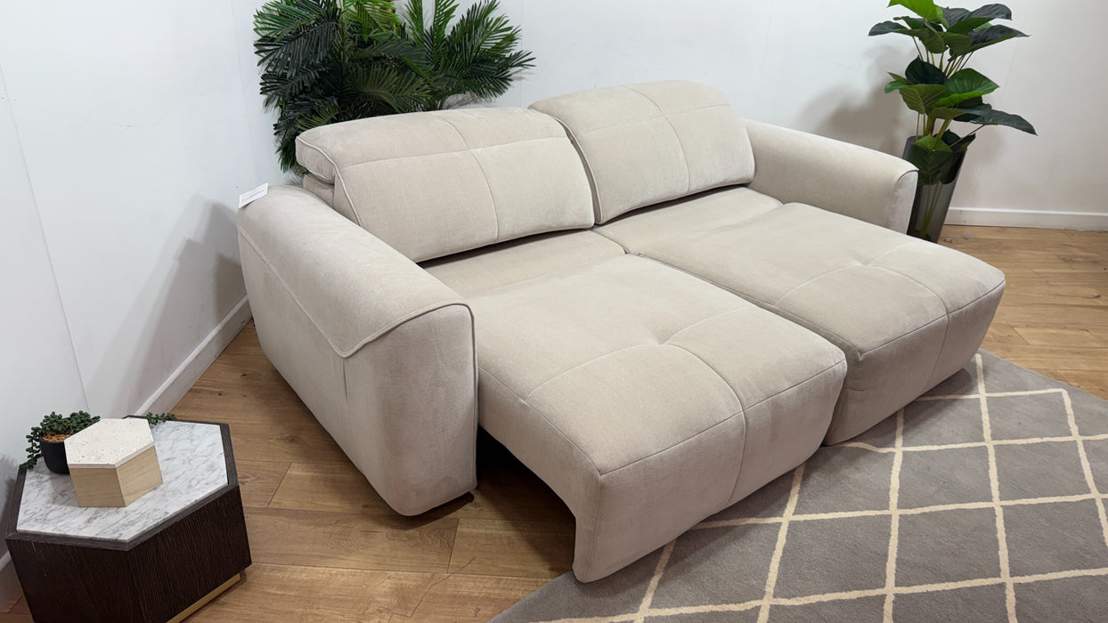 Sofology Riviera Fabric 3 Seater Motion Chaise in Relaxed Chenille Cotton