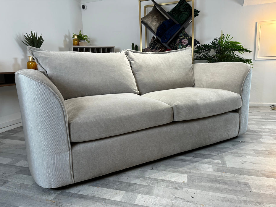 Como 3 Seater - Fabric Sofa - Como Villa Silver Trim
