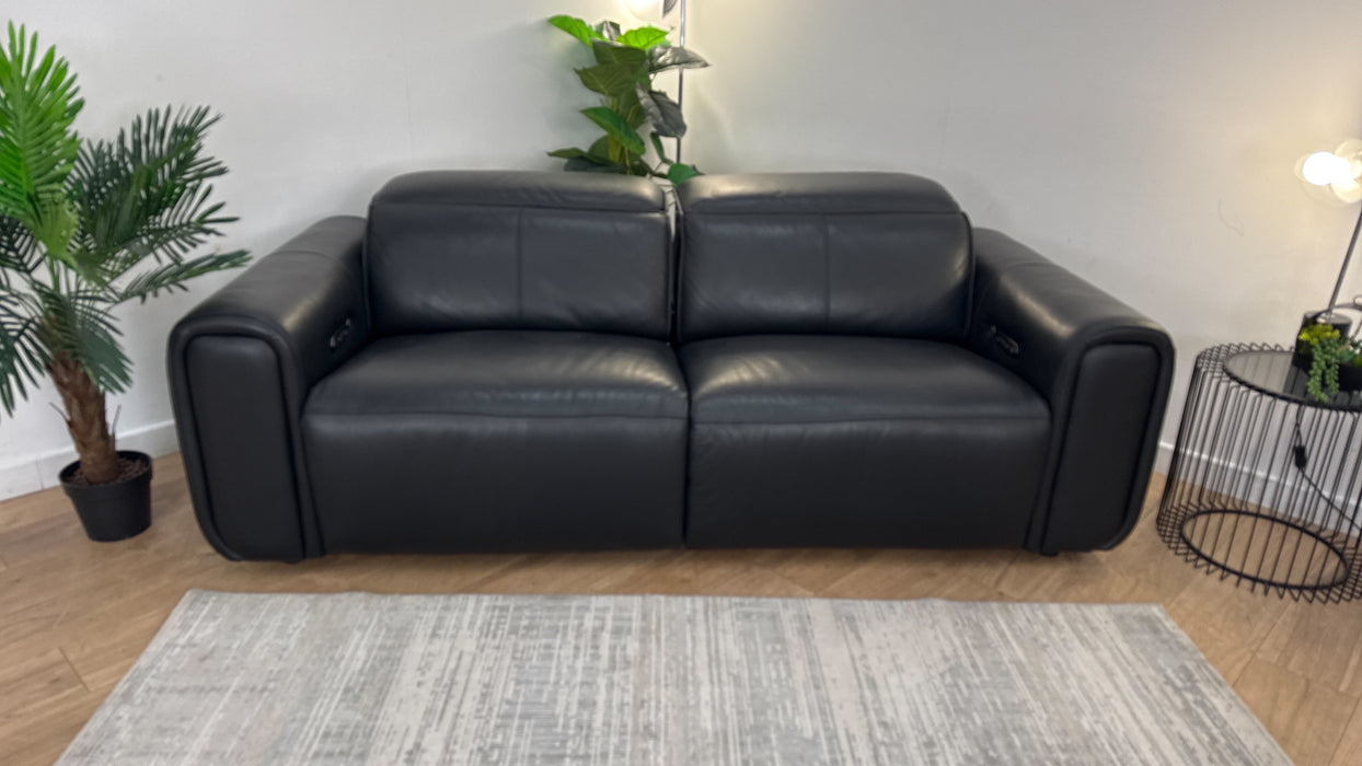 Premiere 2.5 Seater Sofa - Trusty Embossed Leather - Jet Black
