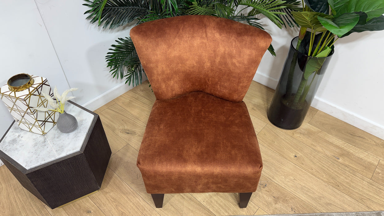 Sofology Bartelli Fabric Accent Chair in Sublime Rust