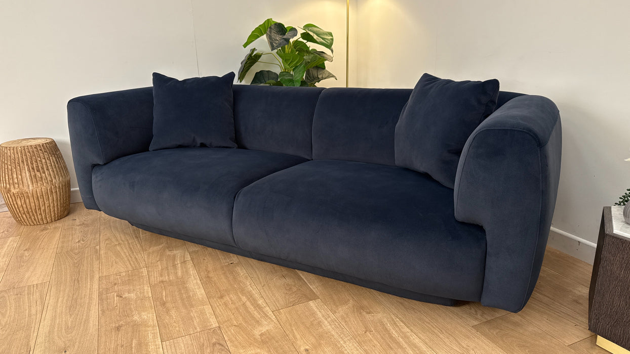 Sofology Nuvole Fabric 3 Seater in Navy Blue