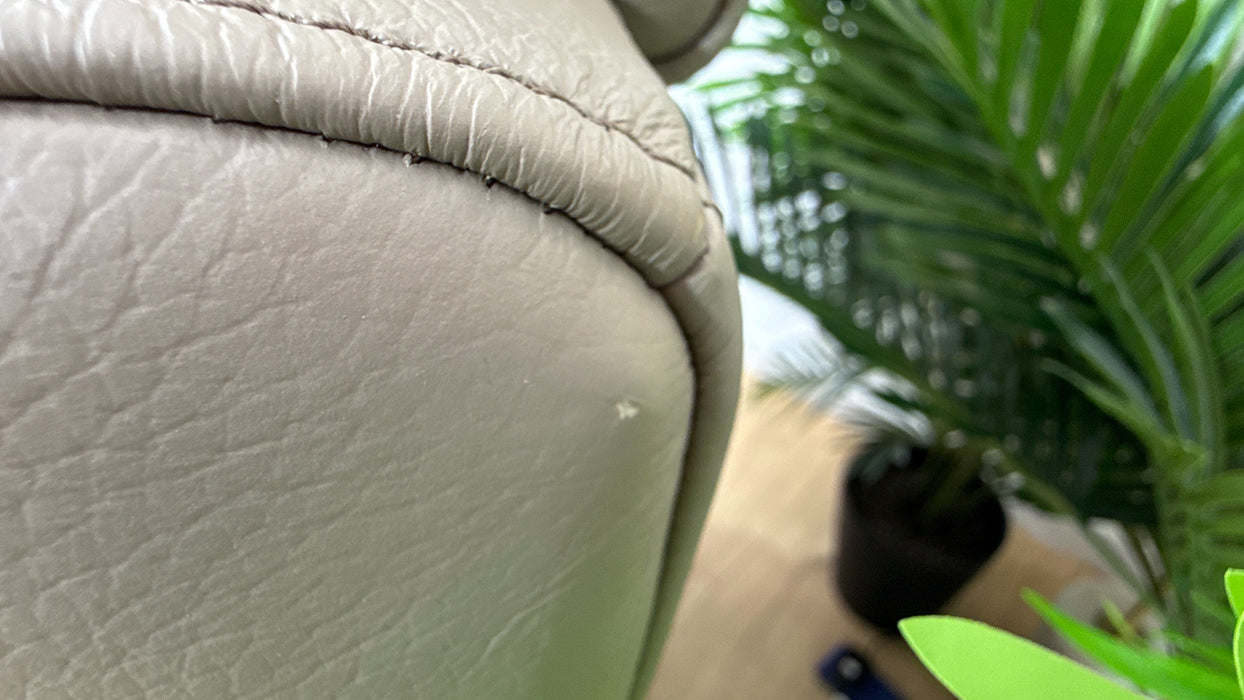 Sofology Bradie Leather Chair in Trusty Embossed Stone