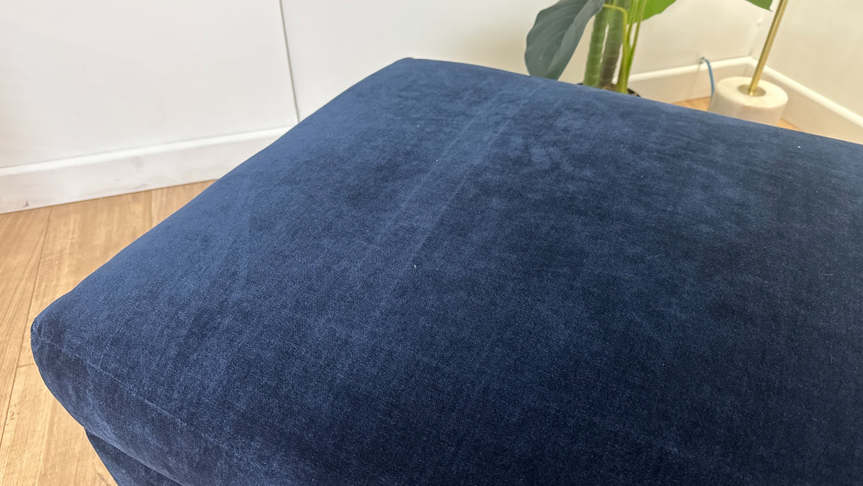 Sofology The Tallulah Fabric Footstool in Chenille Navy