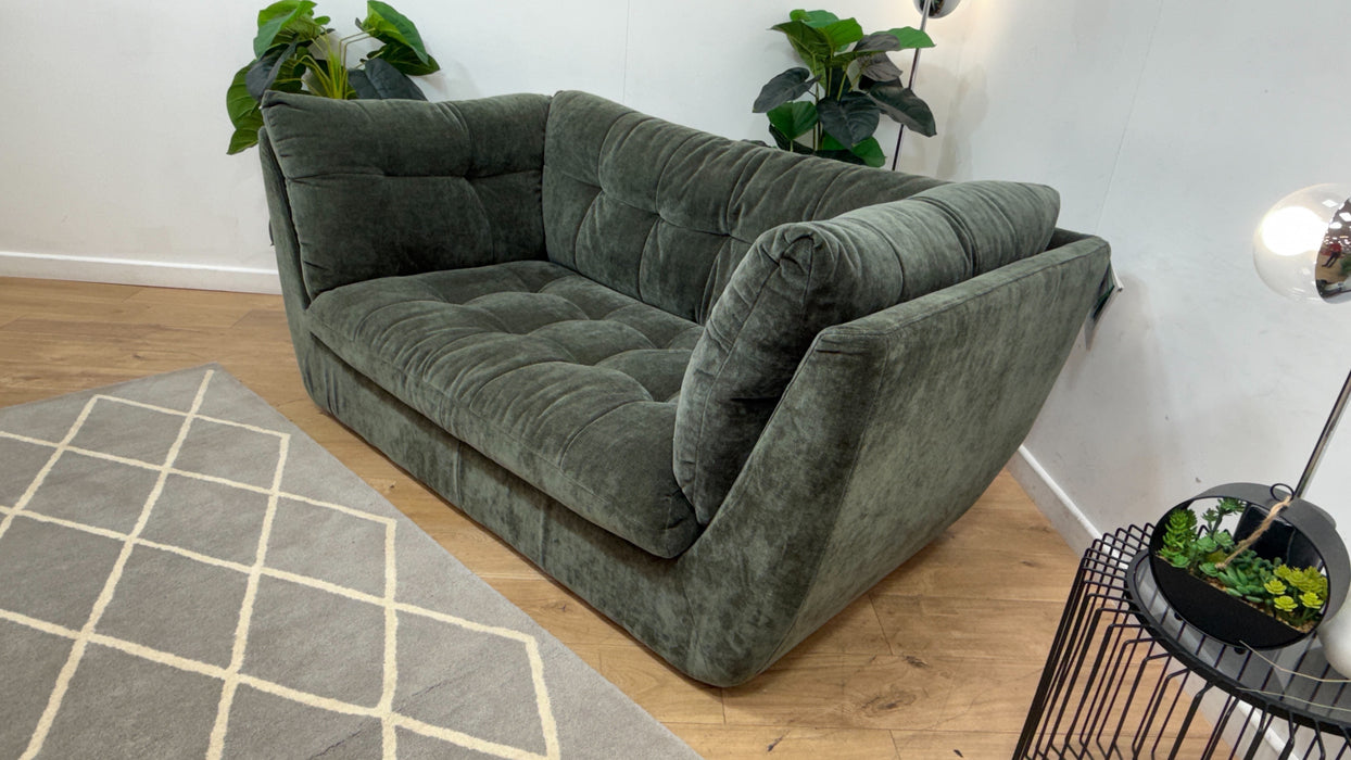 Sofology The Cocoon Fabric 2 Seater in Relaxed Chenille Pine