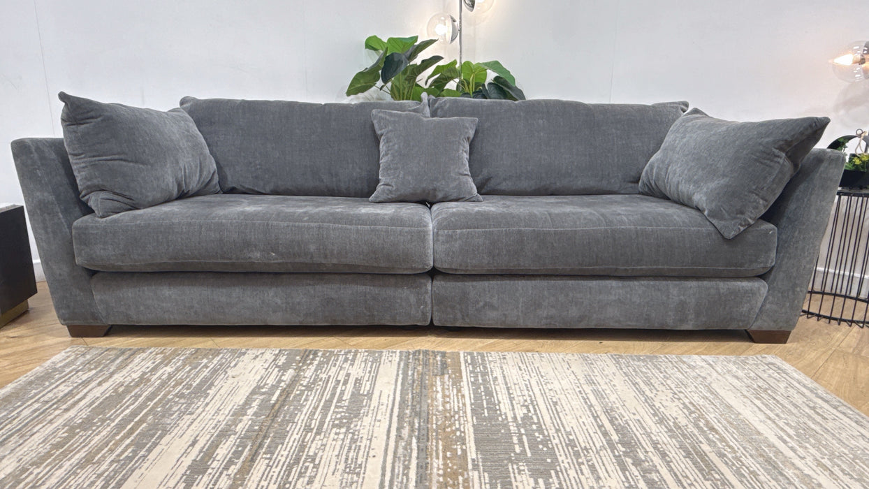 Sofology Tallulah Fabric 4 Seater Split in Soft Chenille Slate