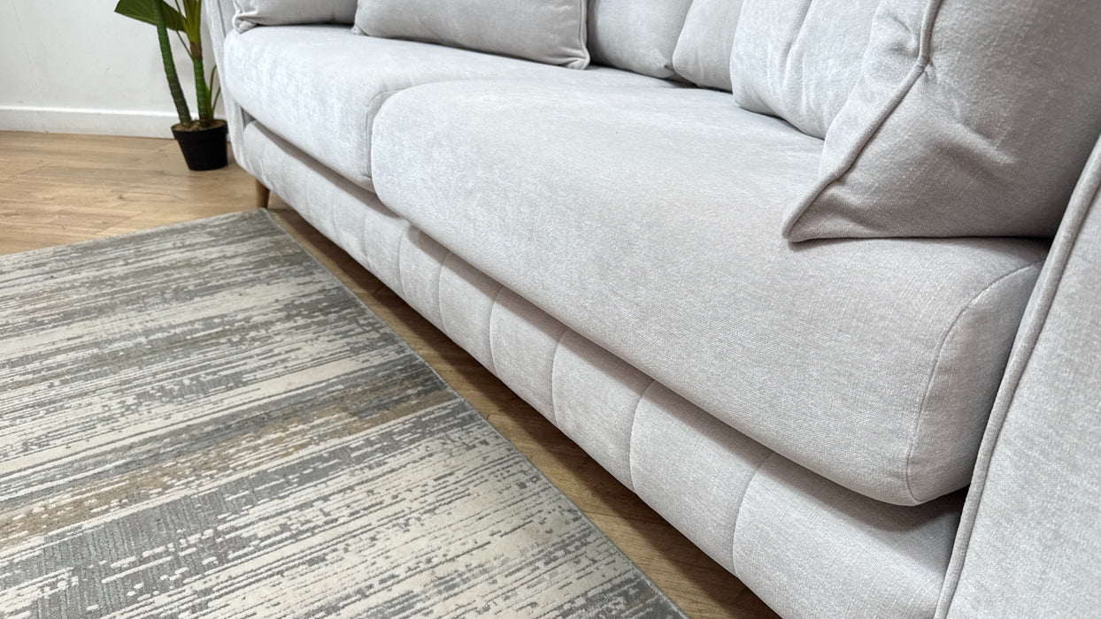 Sofology Remy Fabric 4 Seater in Soft Chenille Natural
