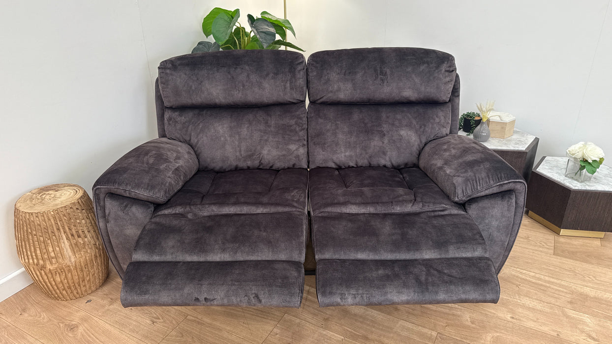 Sofology Radley Fabric Recliner 2 Seater in Decent Charcoal