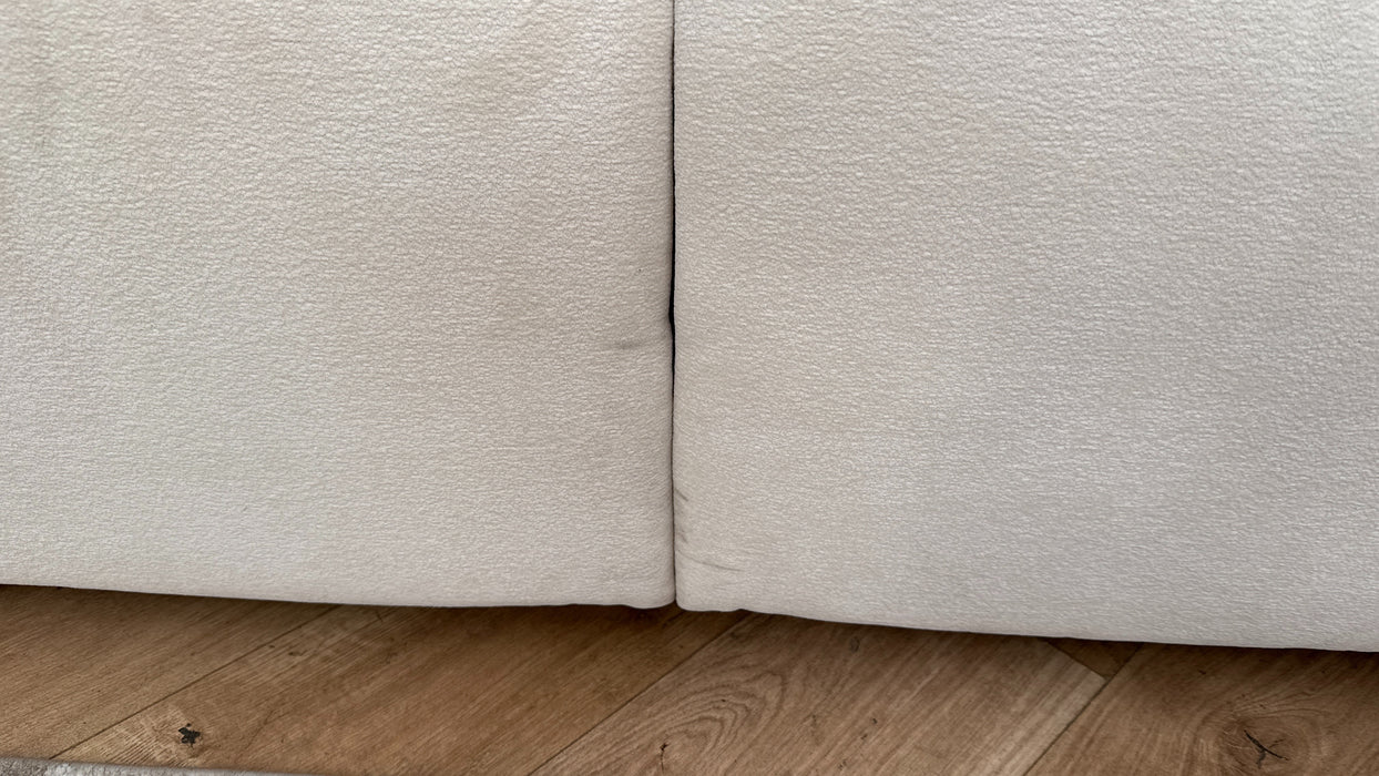 Sofology The Horizon Fabric 2.5 Seater Power Recliner/Headrest in Textured Chenille Oyster