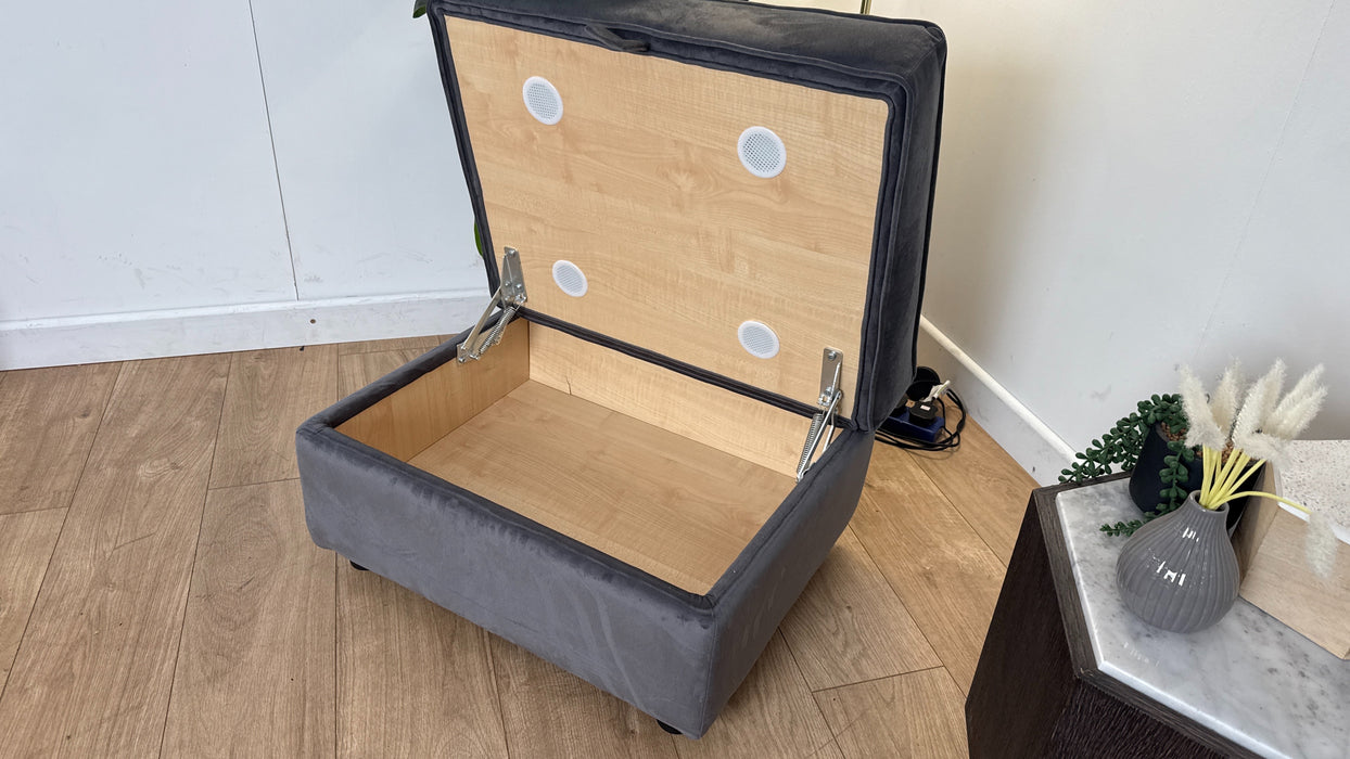 DFS Calix Footstool in Velvet Slate