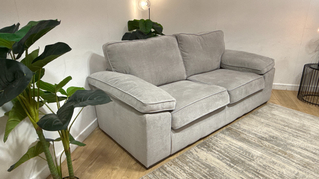 Sofology Brixton Fabric 3 Seater in Soft Chenille Silver