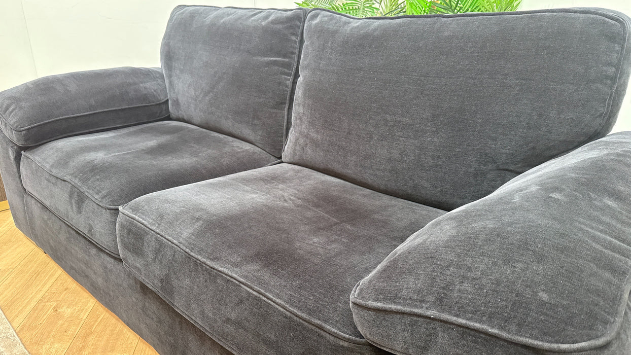 Sofology Brixton Fabric 3 Seater in Soft Chenille Ebony Mix