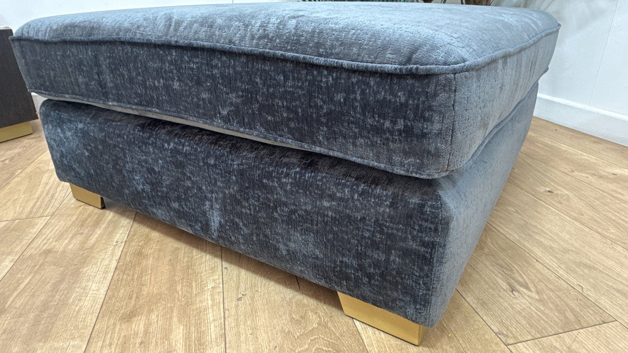 Sofology Odette Fabric Footstool in Adele Midnight