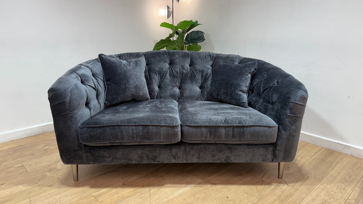 Sofology The Gatsby Fabric 2 Seater in Luxury Chenille Charcoal
